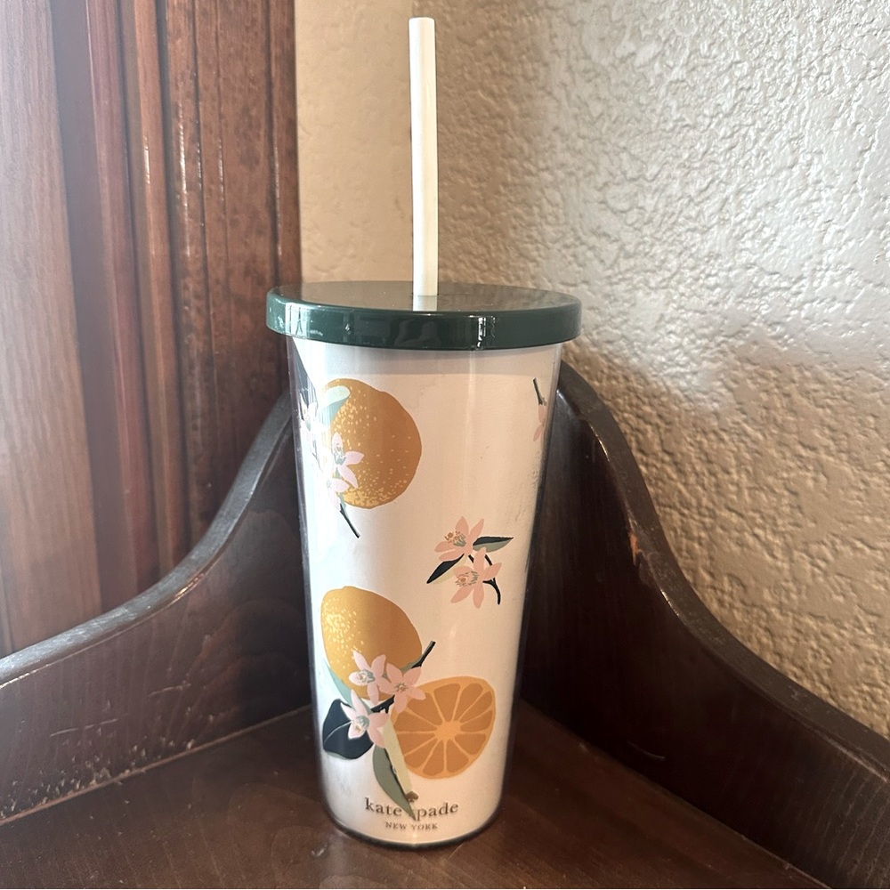 kate spade Orange Toss Tumbler